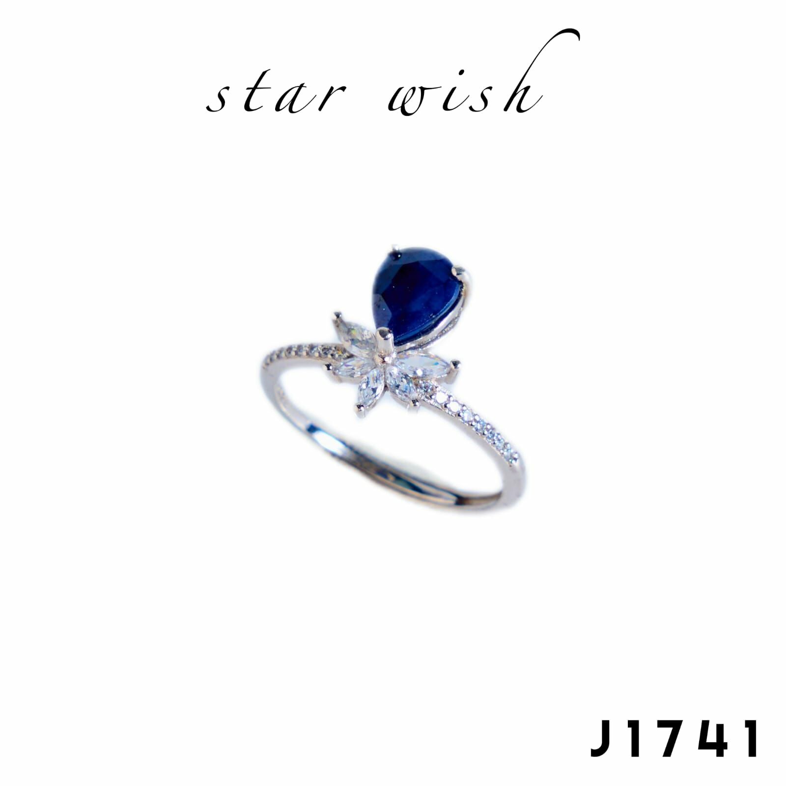 星願珠寶 Star Wish Jewellery  J1741 925銀 藍寶石戒指