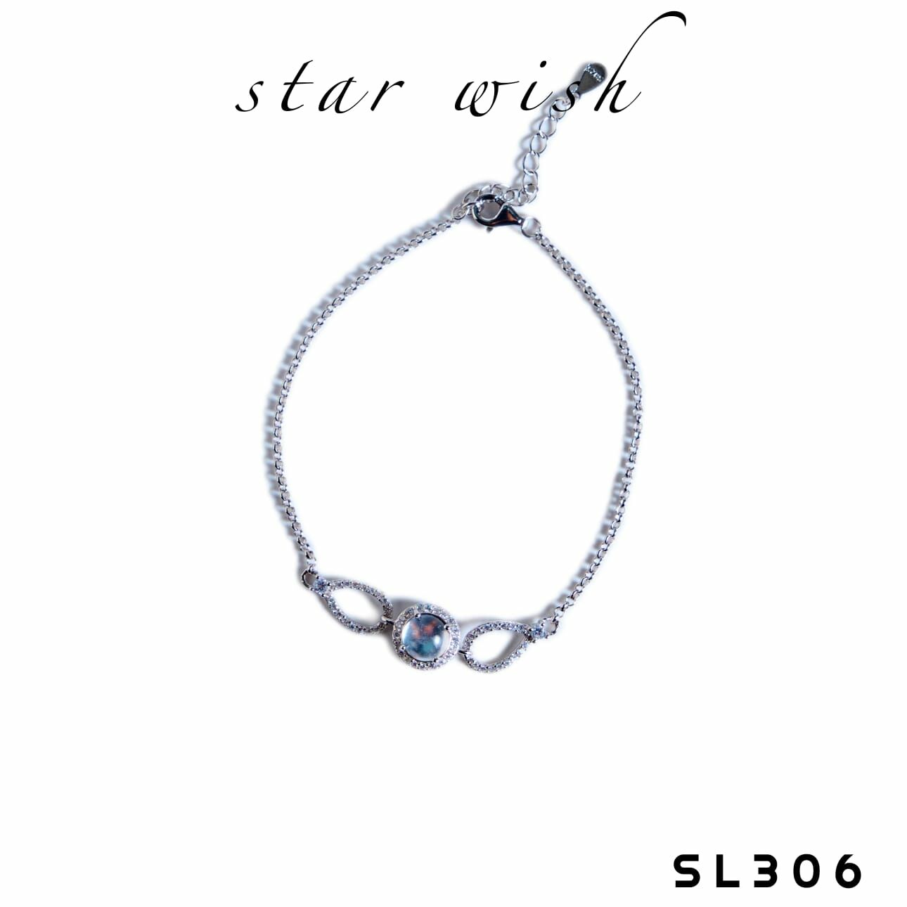 星願珠寶 Star Wish Jewellery  SL306 925銀 水沫玉手鏈