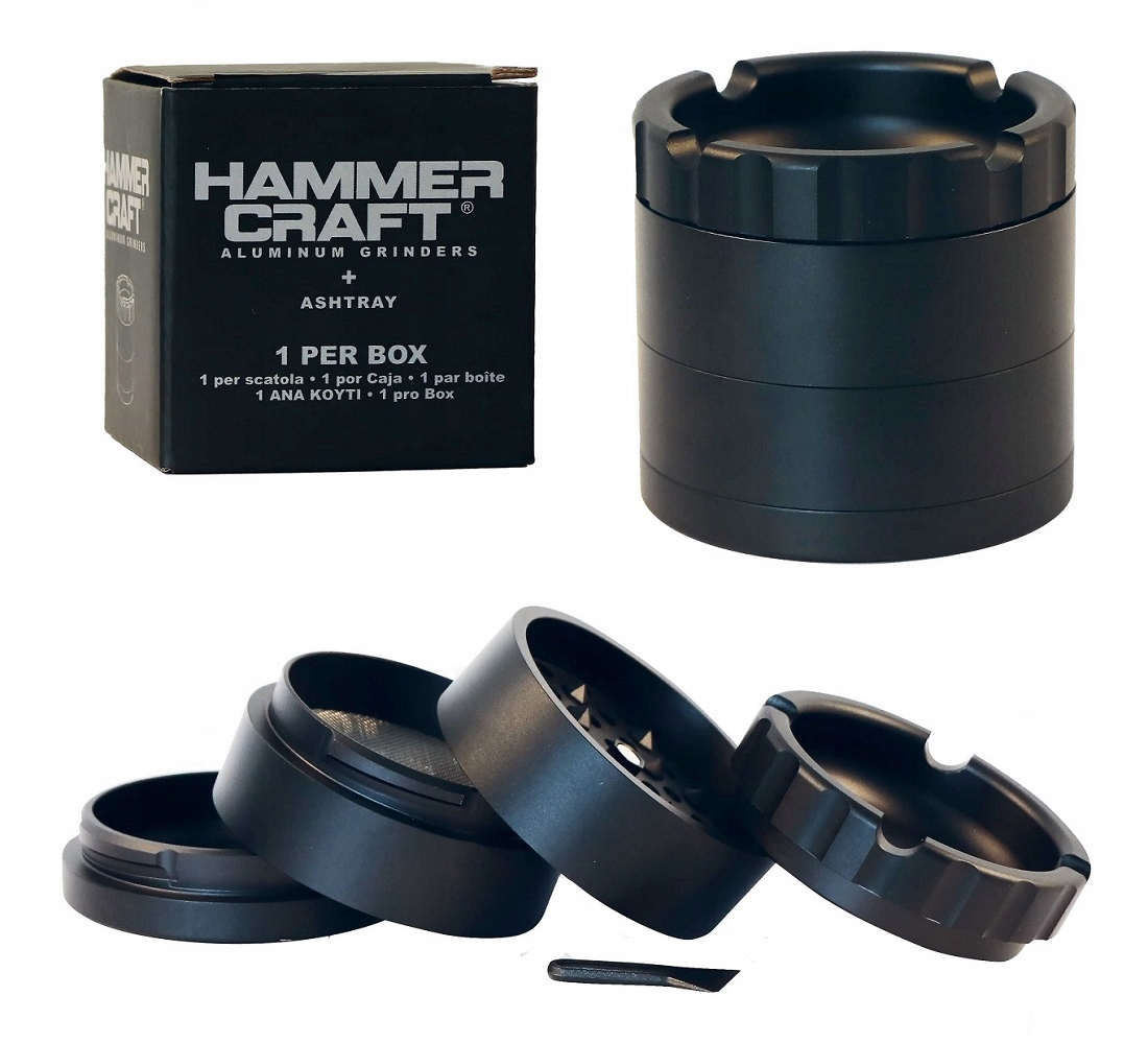 Hammercraft 煙灰缸鋁合金四層研磨器 Grinder with Ashtray 60mm