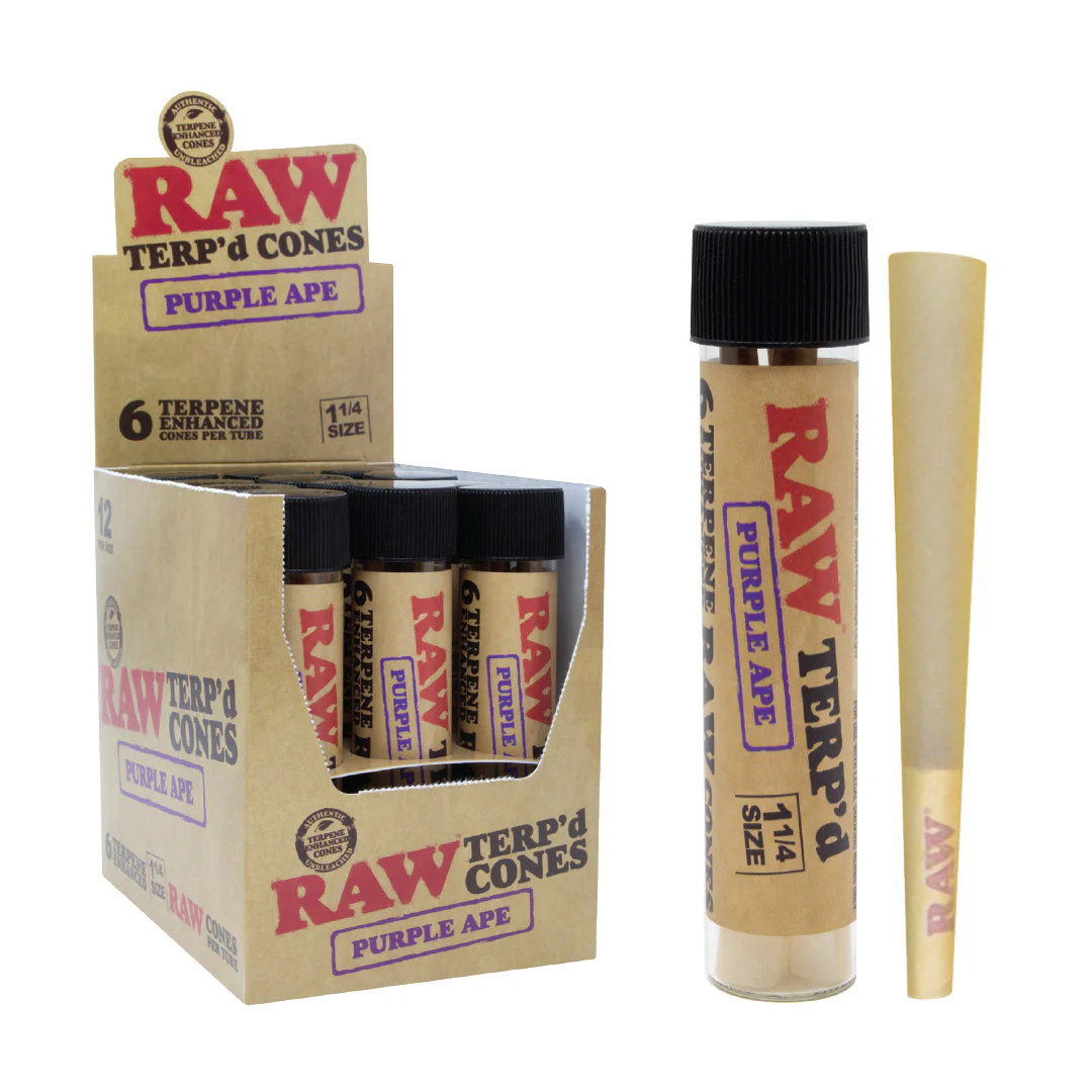 RAW 萜烯精華預捲菸六入裝 Pre-rolled Terpene Cones 6 Count Tube