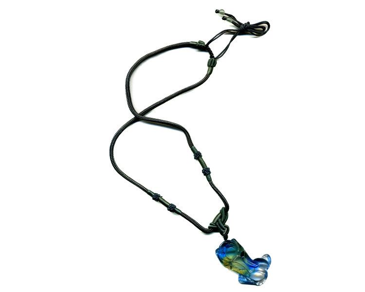 鹿港窯水晶琉璃｜貔貅雕項鍊 招財辟邪鎮宅護佑開運納福