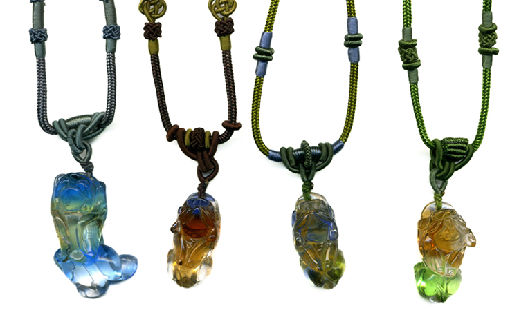 鹿港窯水晶琉璃｜貔貅雕項鍊 招財辟邪鎮宅護佑開運納福