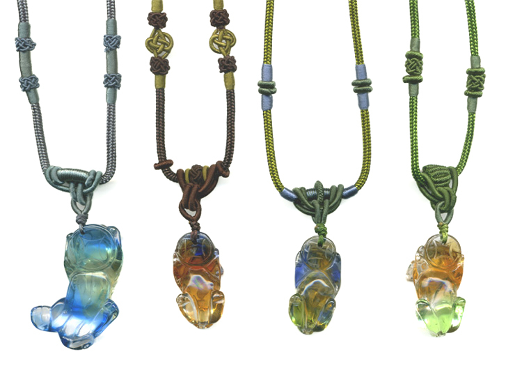 鹿港窯水晶琉璃｜貔貅雕項鍊 招財辟邪鎮宅護佑開運納福