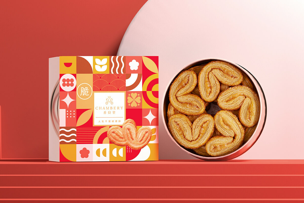 香貝里蝴蝶酥鐵盒