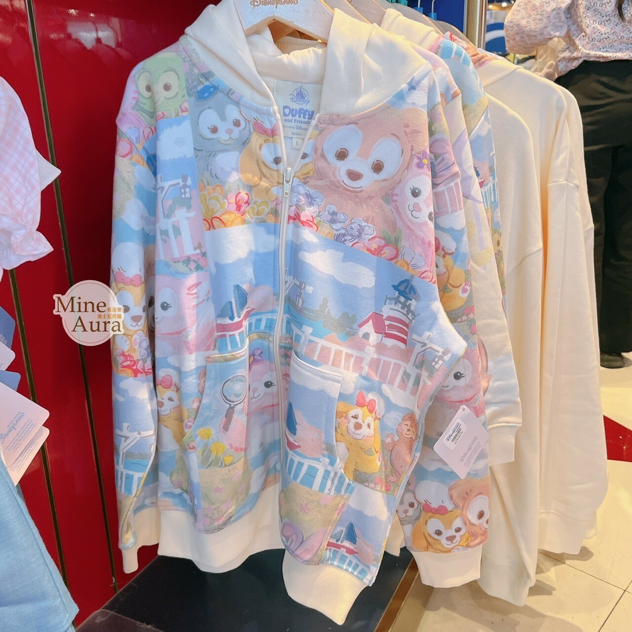 達菲 Duffy 與好友們 快樂相傳 smiles go around 滿版圖案 兒童 連帽 外套 -香港迪士尼樂園