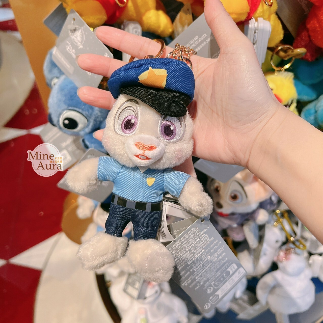哈茱蒂 Judy 兔 警官造型 絨毛 鑰匙圈 吊飾 動物方城市 Zootopia -香港迪士尼樂園