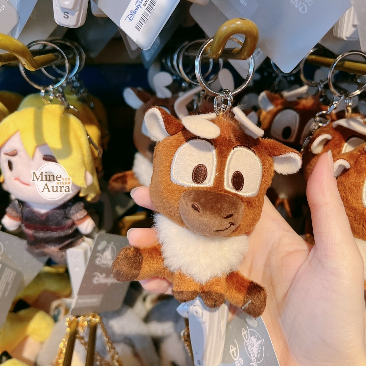Q版 麋鹿 馴鹿 小斯 sven 絨毛 鑰匙圈 吊飾 冰雪奇緣 Frozen -香港迪士尼樂園