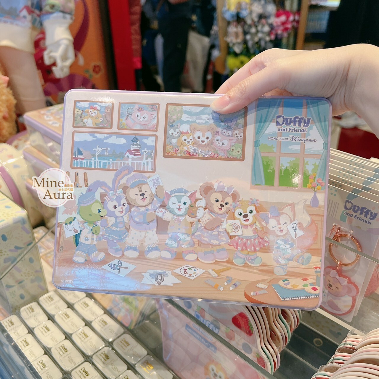 達菲 Duffy 與好友們 快樂相傳 smiles go around 圖案 餅乾 鐵盒 禮盒 -香港迪士尼樂園