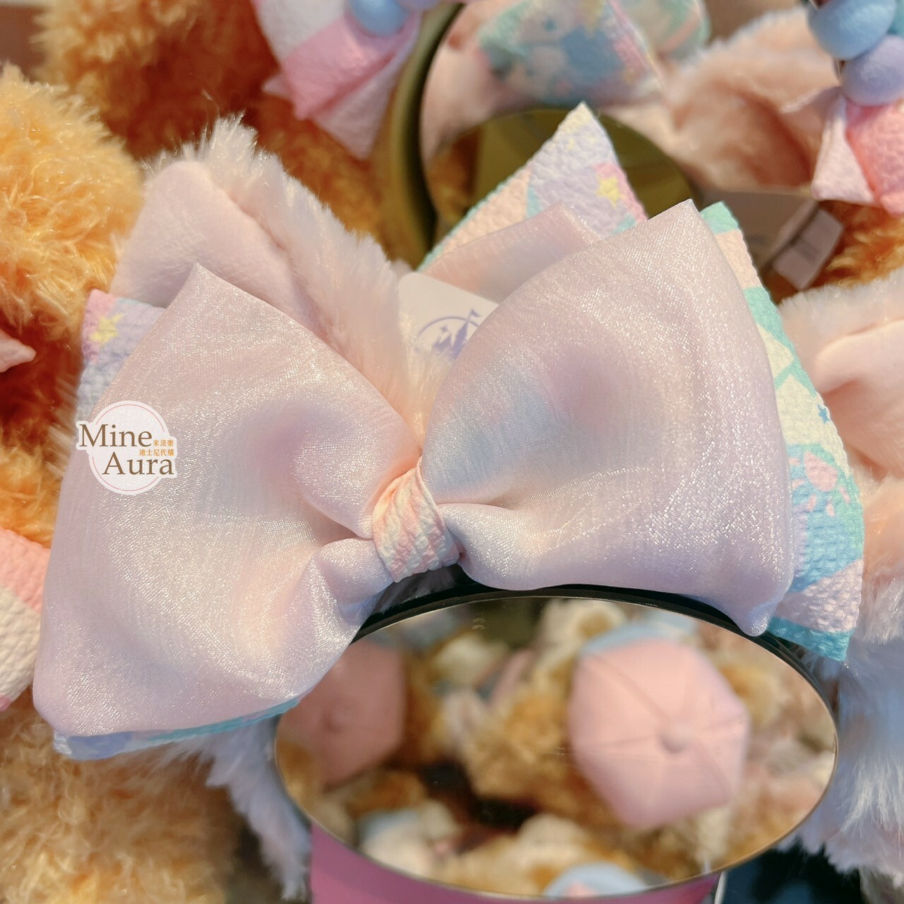 達菲 Duffy 與好友們 快樂相傳 smiles go around 玲娜貝兒 Lina bell 絨毛立體耳朵 造型 髮圈 髮箍 -香港迪士尼樂園