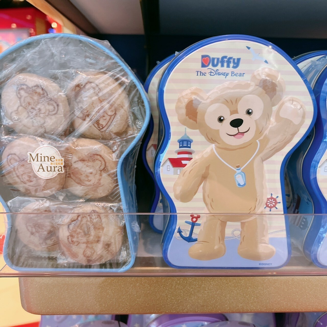 達菲 Duffy 曲奇餅 餅乾 造型 鐵盒 -香港迪士尼樂園