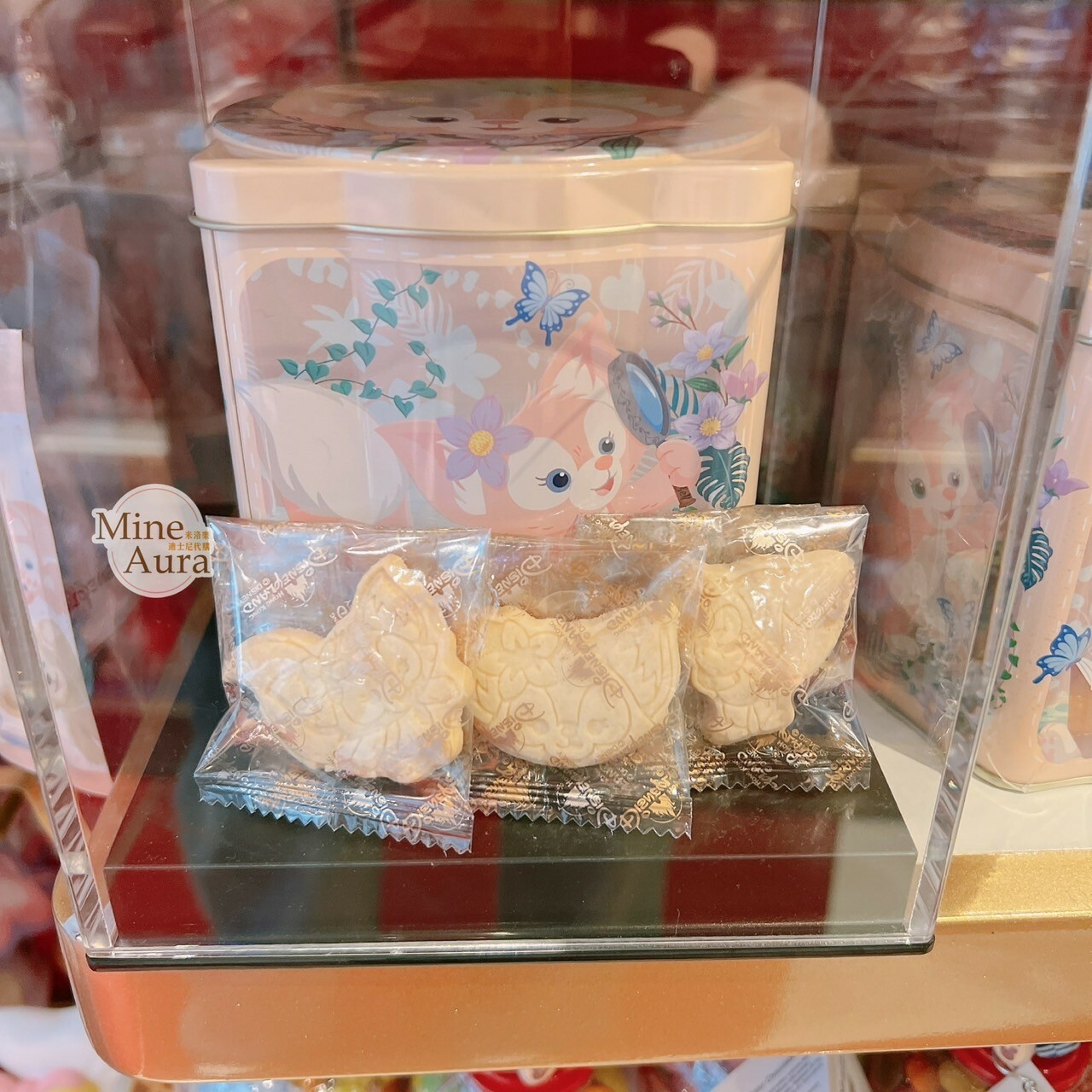 玲娜貝兒 Lina bell 大頭圖案 曲奇餅 餅乾 造型 鐵盒 -香港迪士尼樂園