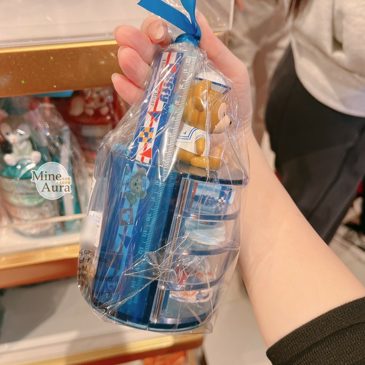 達菲 Duffy 立體公仔造型 文具組 收納盒 -香港迪士尼樂園