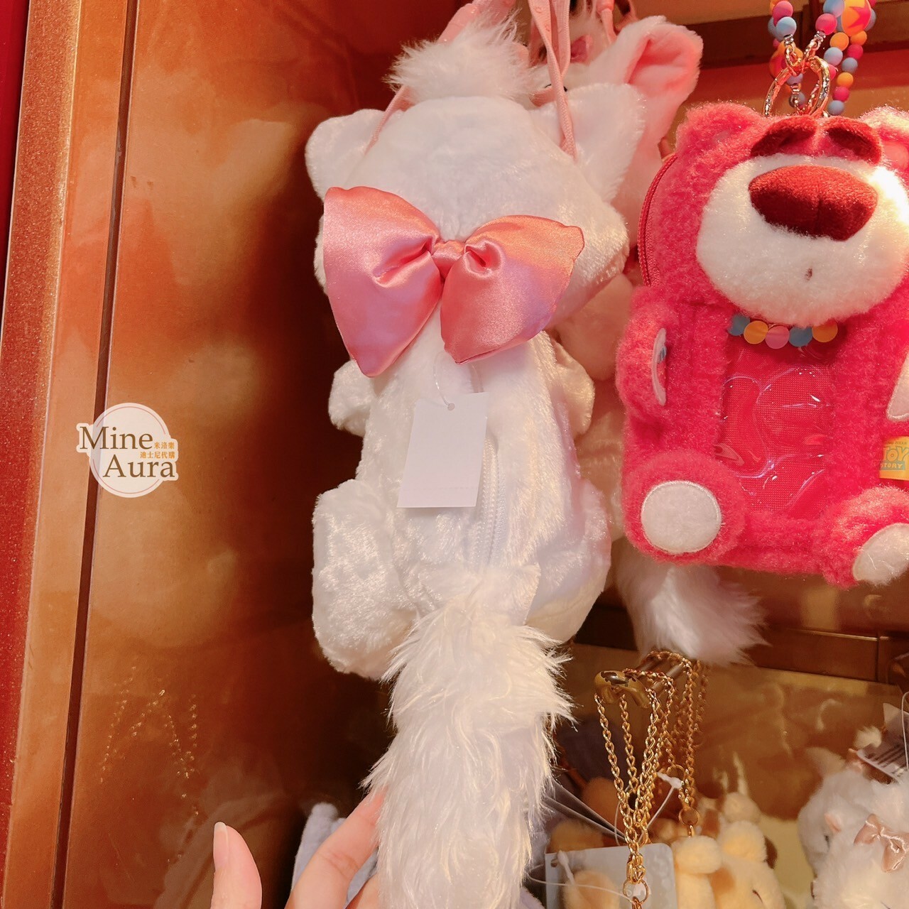 瑪莉貓 Marie 絨毛 娃娃 造型 斜背 小包 貓兒歷險記 The Aristocats -香港迪士尼樂園