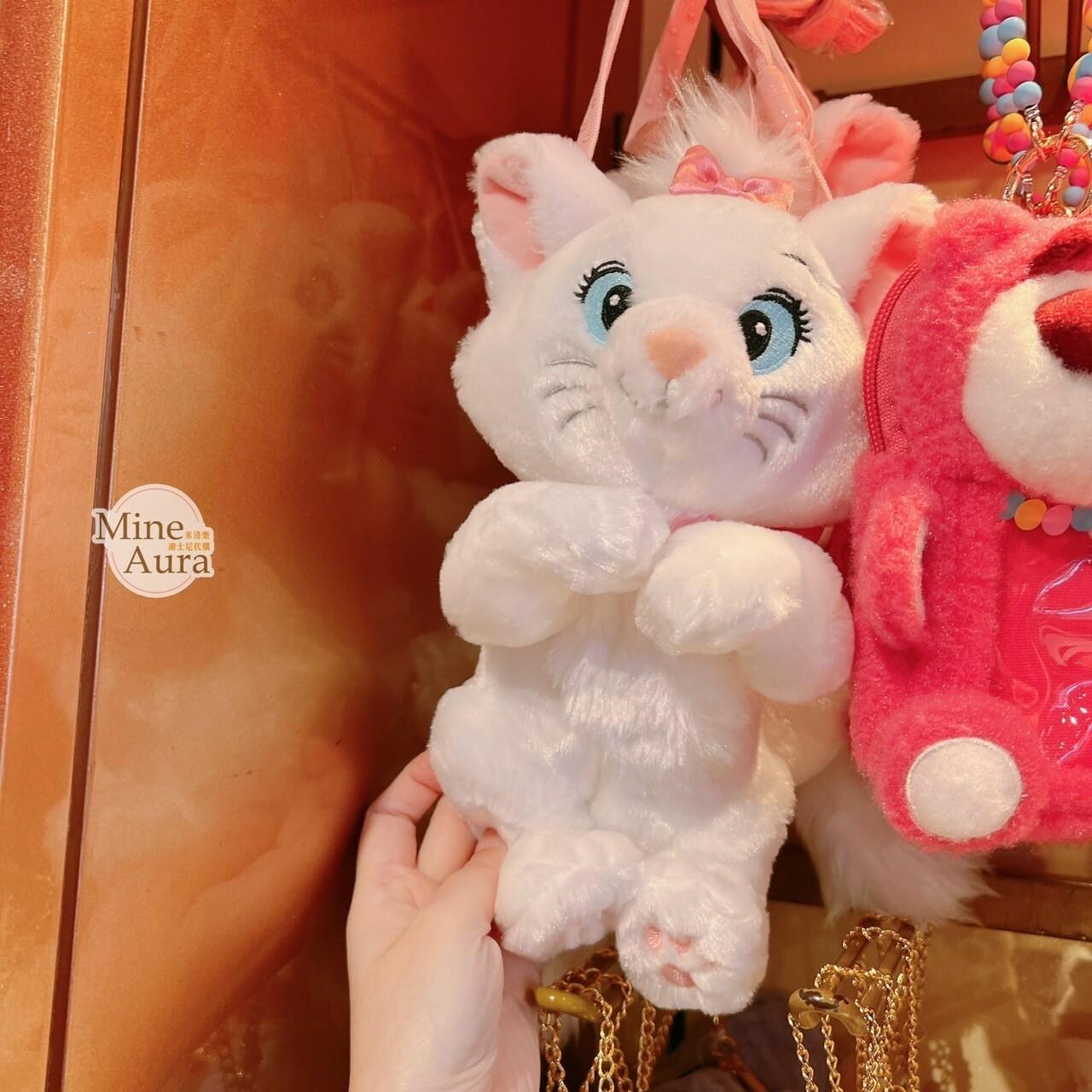 瑪莉貓 Marie 絨毛 娃娃 造型 斜背 小包 貓兒歷險記 The Aristocats -香港迪士尼樂園