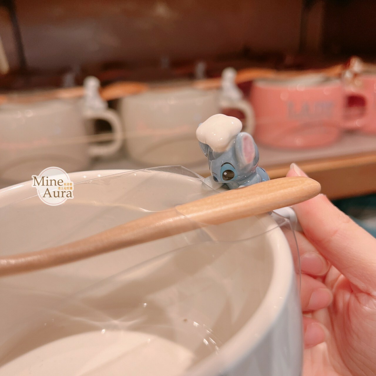 史迪奇 Stitch 立體公仔造型 湯勺+馬克杯 組 水杯 湯杯 星際寶貝 Lilo & Stitch -香港迪士尼樂園