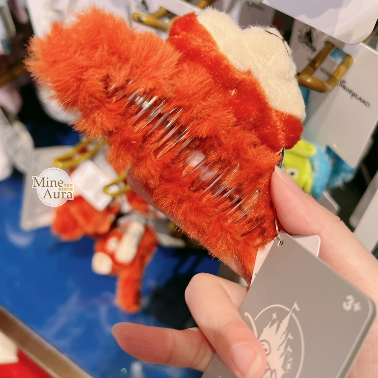 胡尼克 Nick 大頭造型 絨毛 髮夾 髮抓 鯊魚夾 動物方城市 Zootopia -香港迪士尼樂園