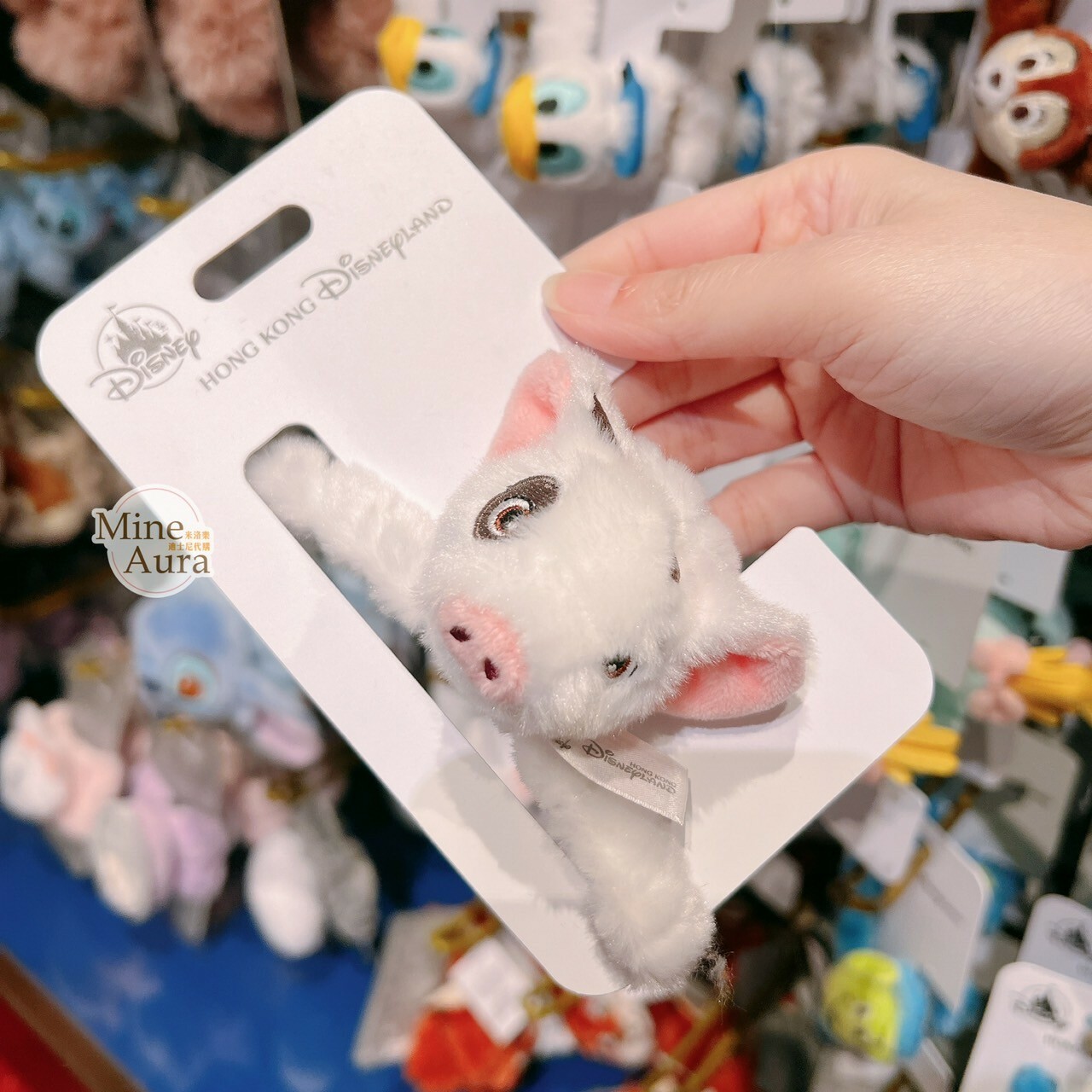 噗噗豬 Pua 大頭造型 絨毛 髮夾 髮抓 鯊魚夾 海洋奇緣 Moana -香港迪士尼樂園