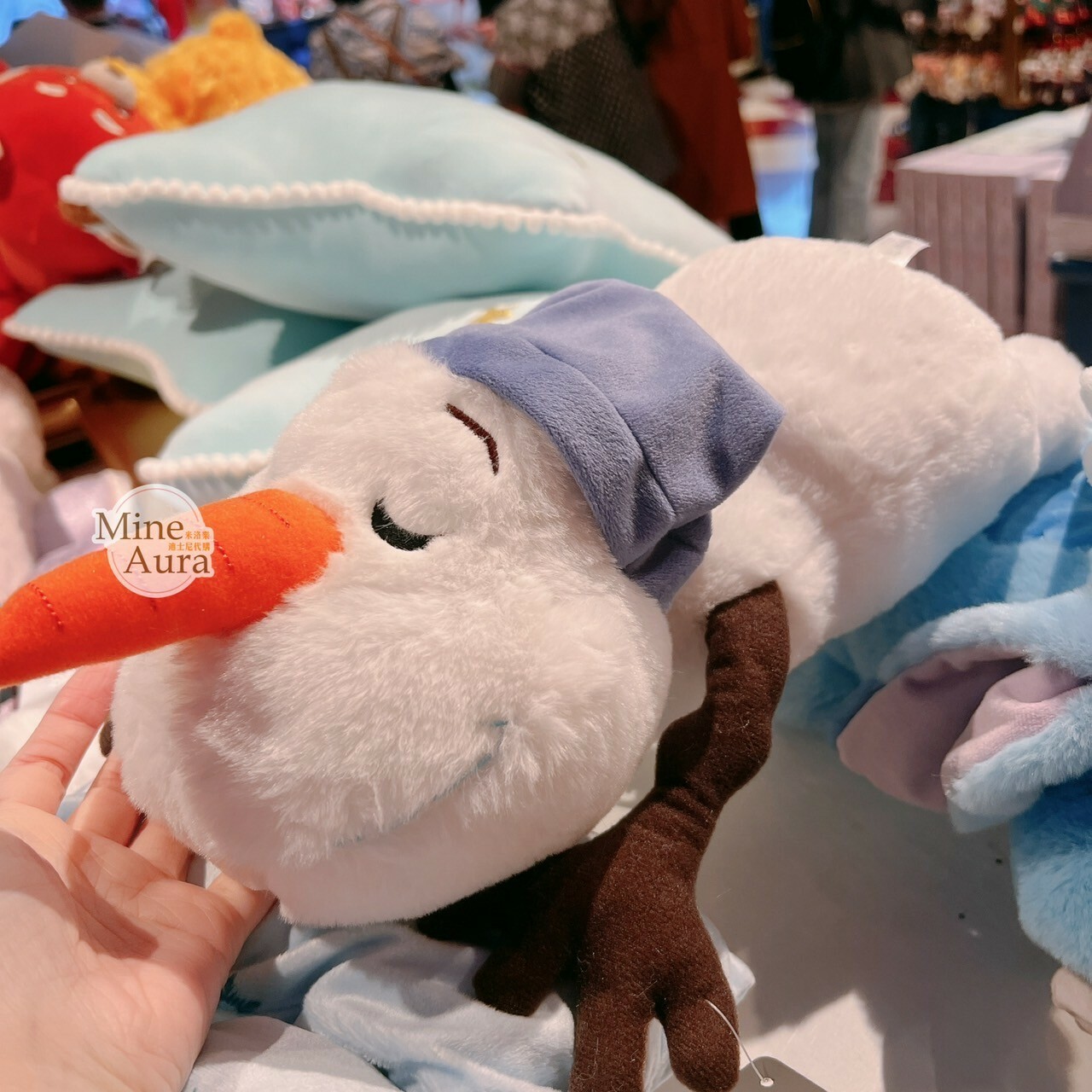 雪寶 Olaf 趴趴 趴姿 睡顏 枕頭 睡衣造型 娃娃 玩偶 冰雪奇緣 Frozen -香港迪士尼樂園