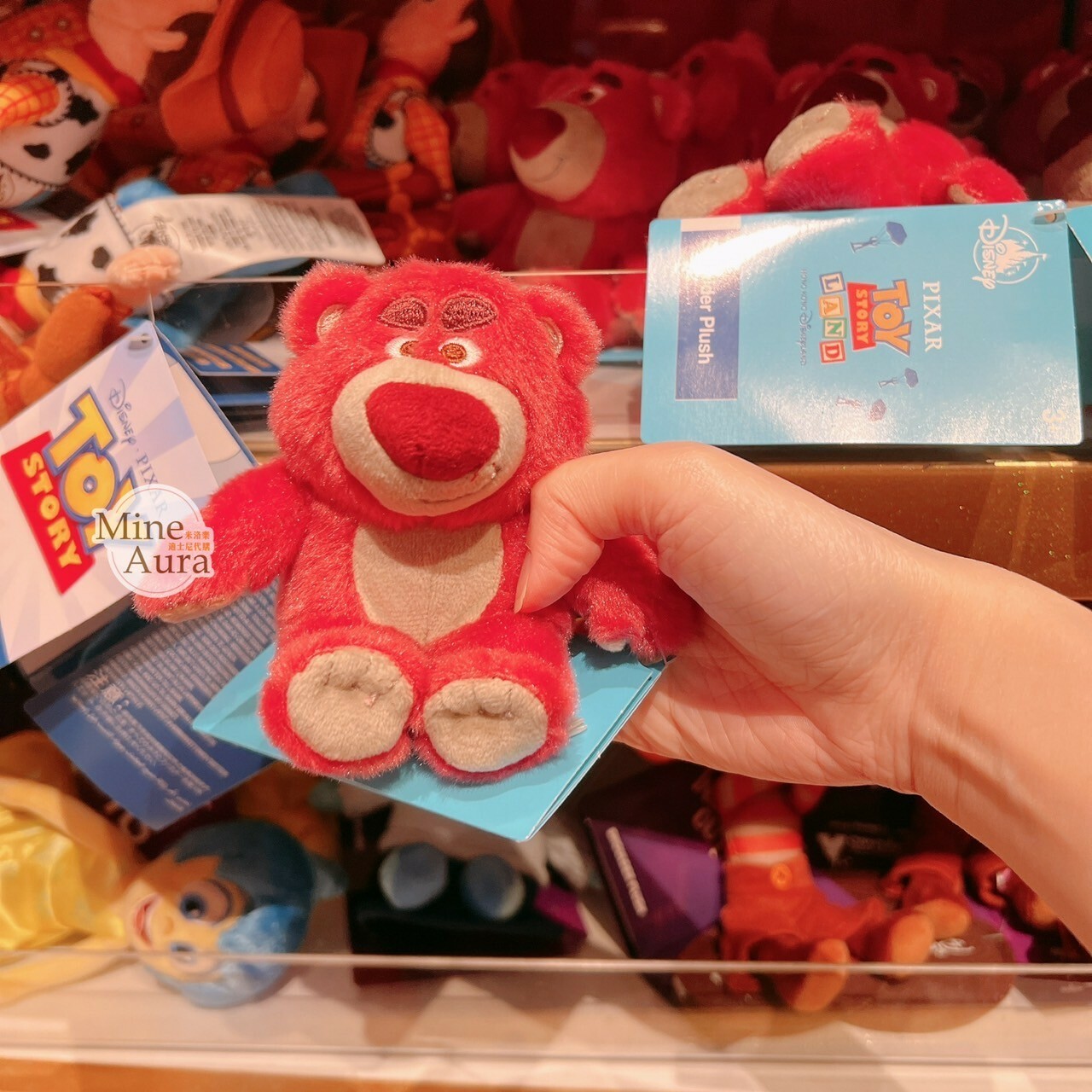 熊抱哥 Lotso 磁鐵 坐肩 絨毛 娃娃 公仔 玩具總動員 Toy Story -香港迪士尼樂園