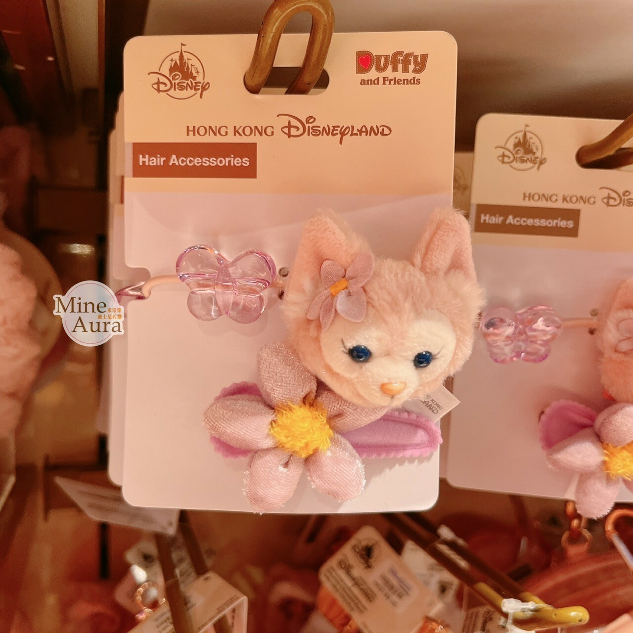 玲娜貝兒 Lina bell 大頭絨毛 造型 髮飾組 髮夾 髮束 -香港迪士尼樂園
