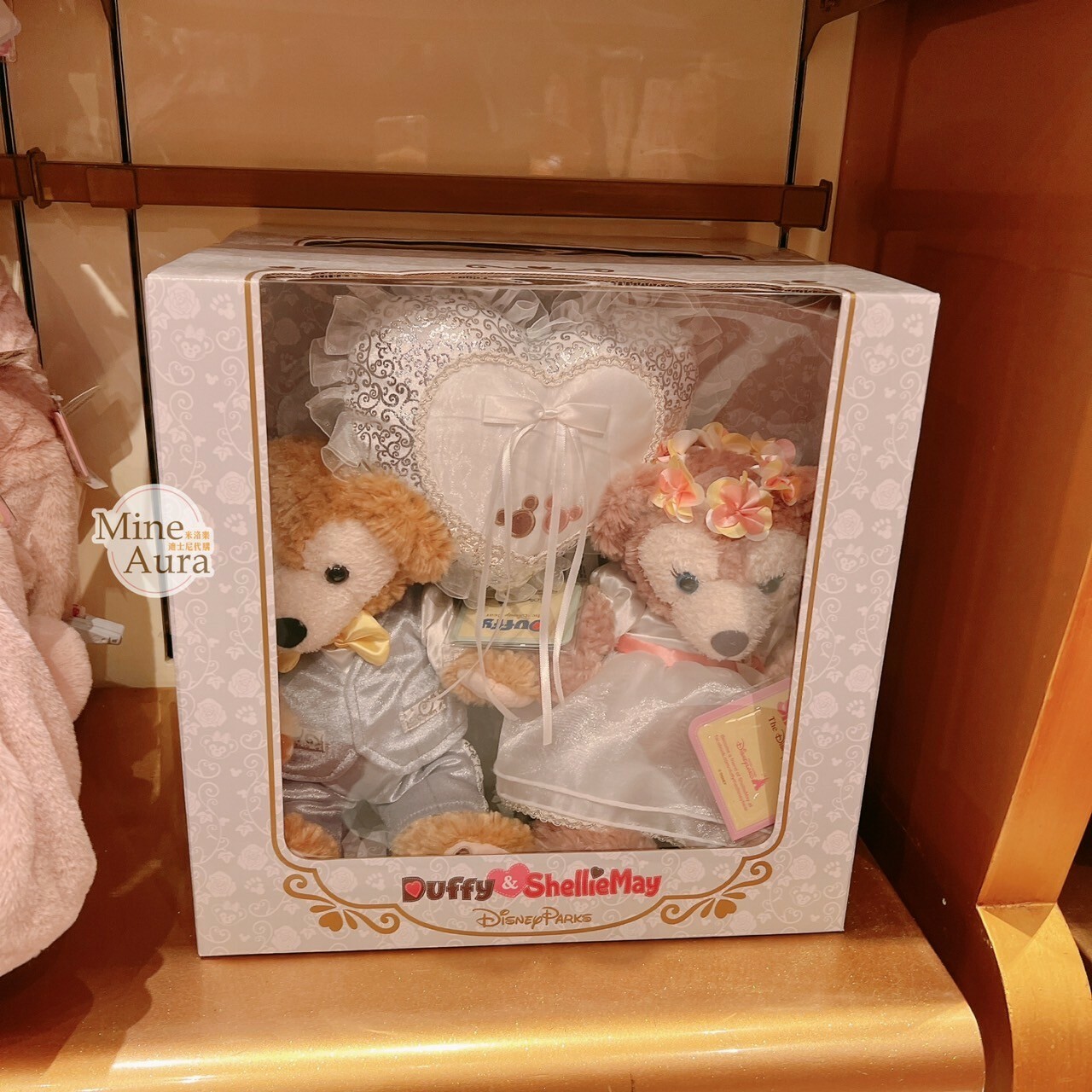 達菲 Duffy 雪莉玫 ShellieMay 婚紗組 娃娃 玩偶 擺飾品 新婚禮物 -香港迪士尼樂園