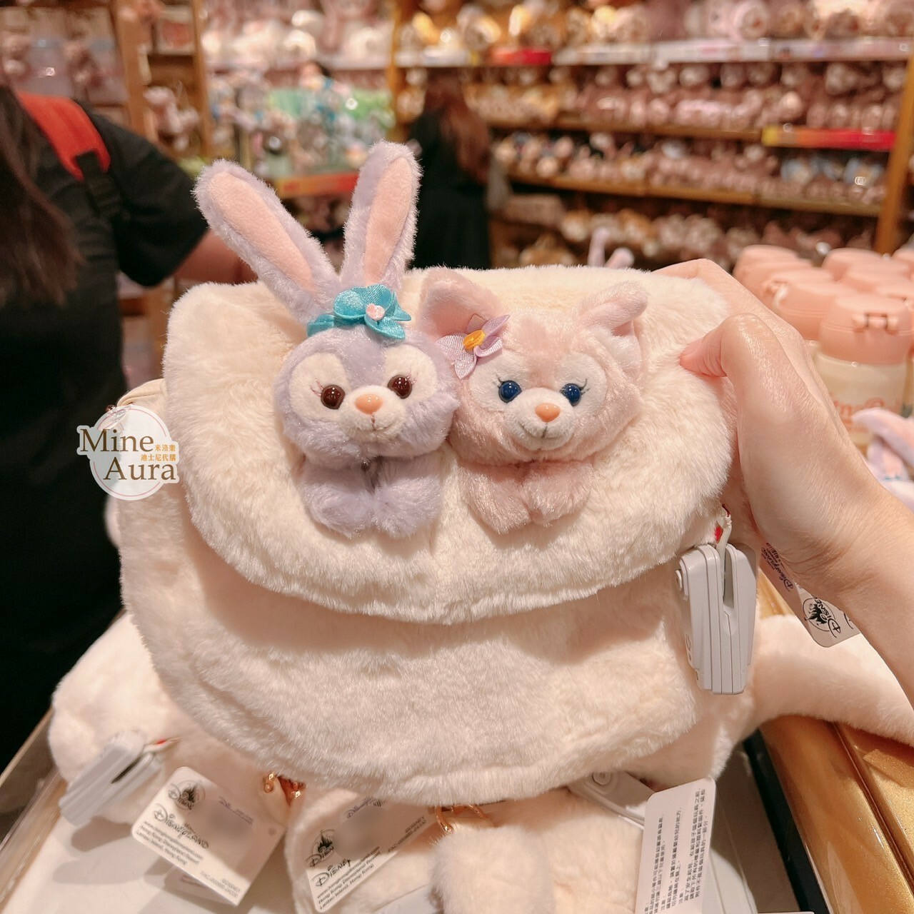 史黛拉露 星黛露 StellaLou 玲娜貝兒 Lina bell 絨毛大頭造型 斜背 包 -香港迪士尼樂園