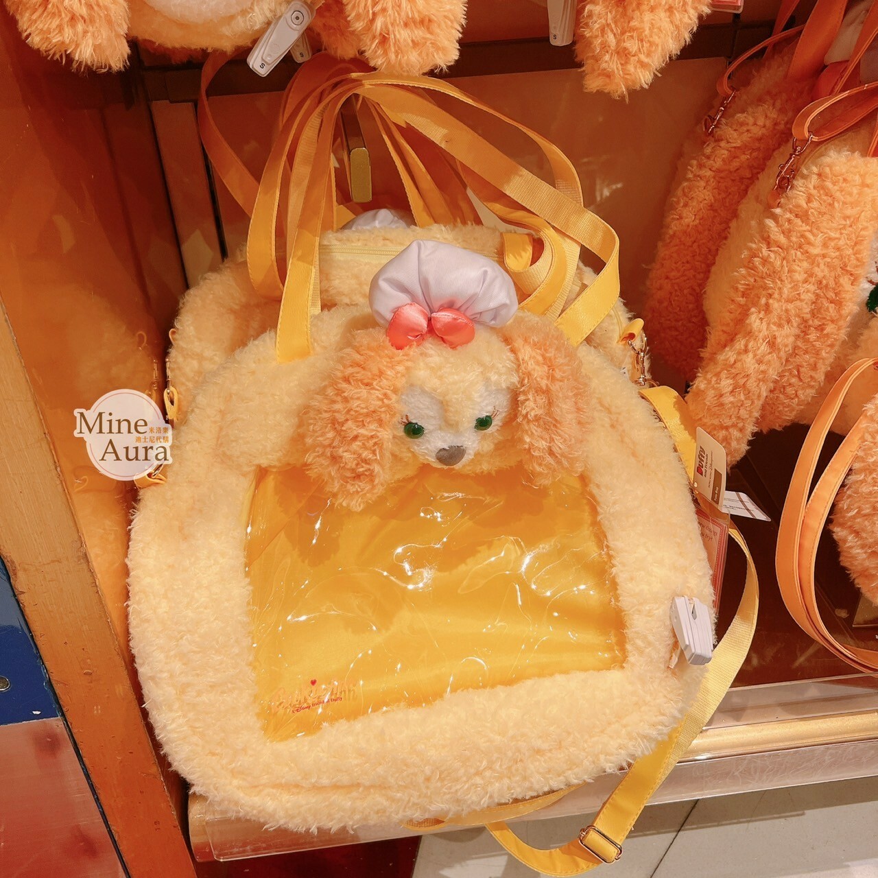 可琦安 餅乾 CookieAnn 絨毛大頭 造型 透明 手提包 斜背包 -香港迪士尼樂園