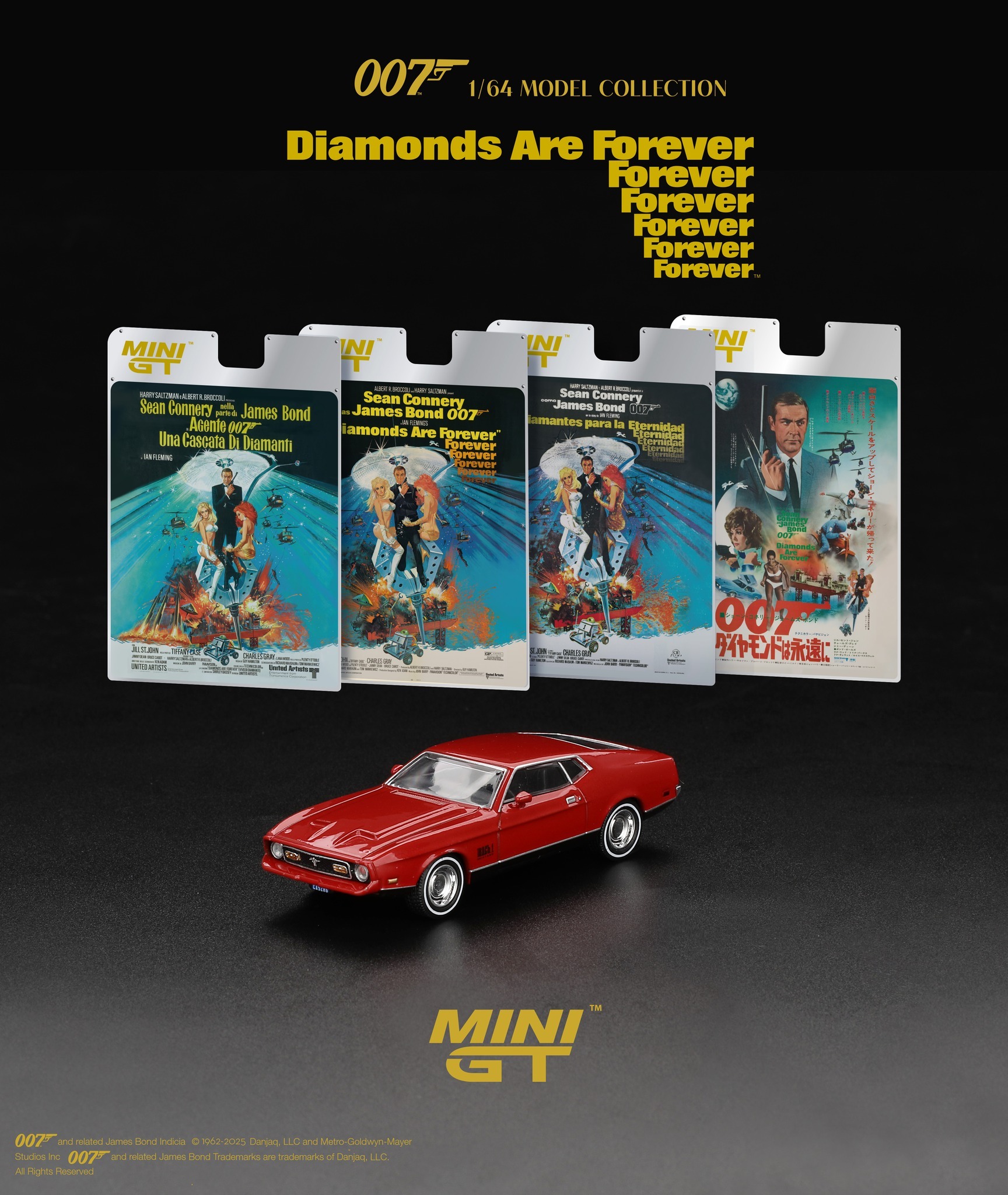 【預訂】Mini GT #905 Ford Mustang Mach 1 "Diamonds Are Forever"  / English Blister Packaging