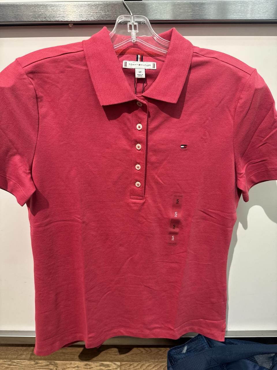 [U] TOMMY HILFIGER RED LADIES POLO TEE, 76J5199-640 (UTH296)