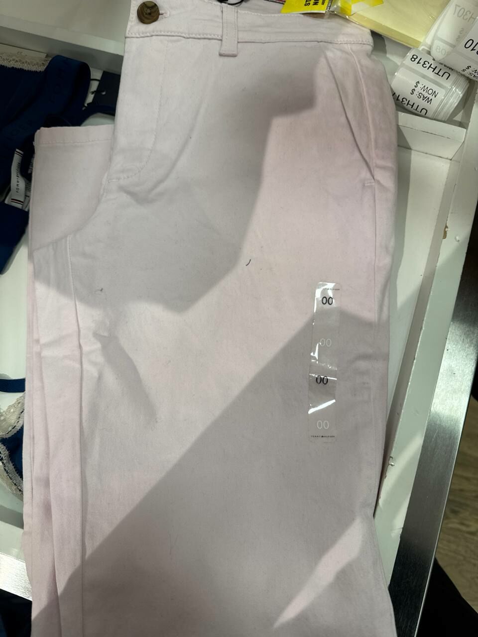 [U] TOMMY HILFIGER PINK WOMEN'S SLIM FIT CHINO COTTON PANTS, 76J4817-650 (UTH306)