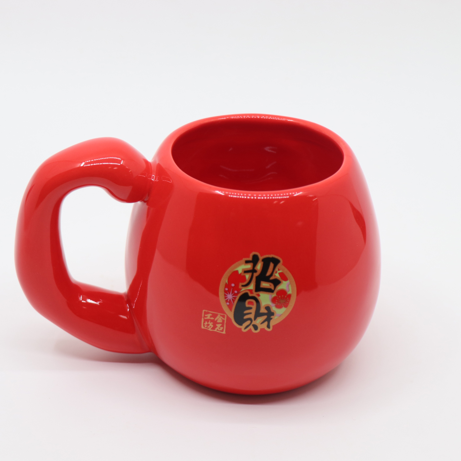 【金石工坊】日系達摩馬克杯/達摩杯- 招財紅