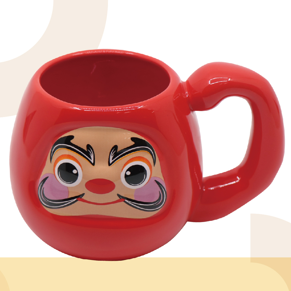 【金石工坊】日系達摩馬克杯/達摩杯- 招財紅