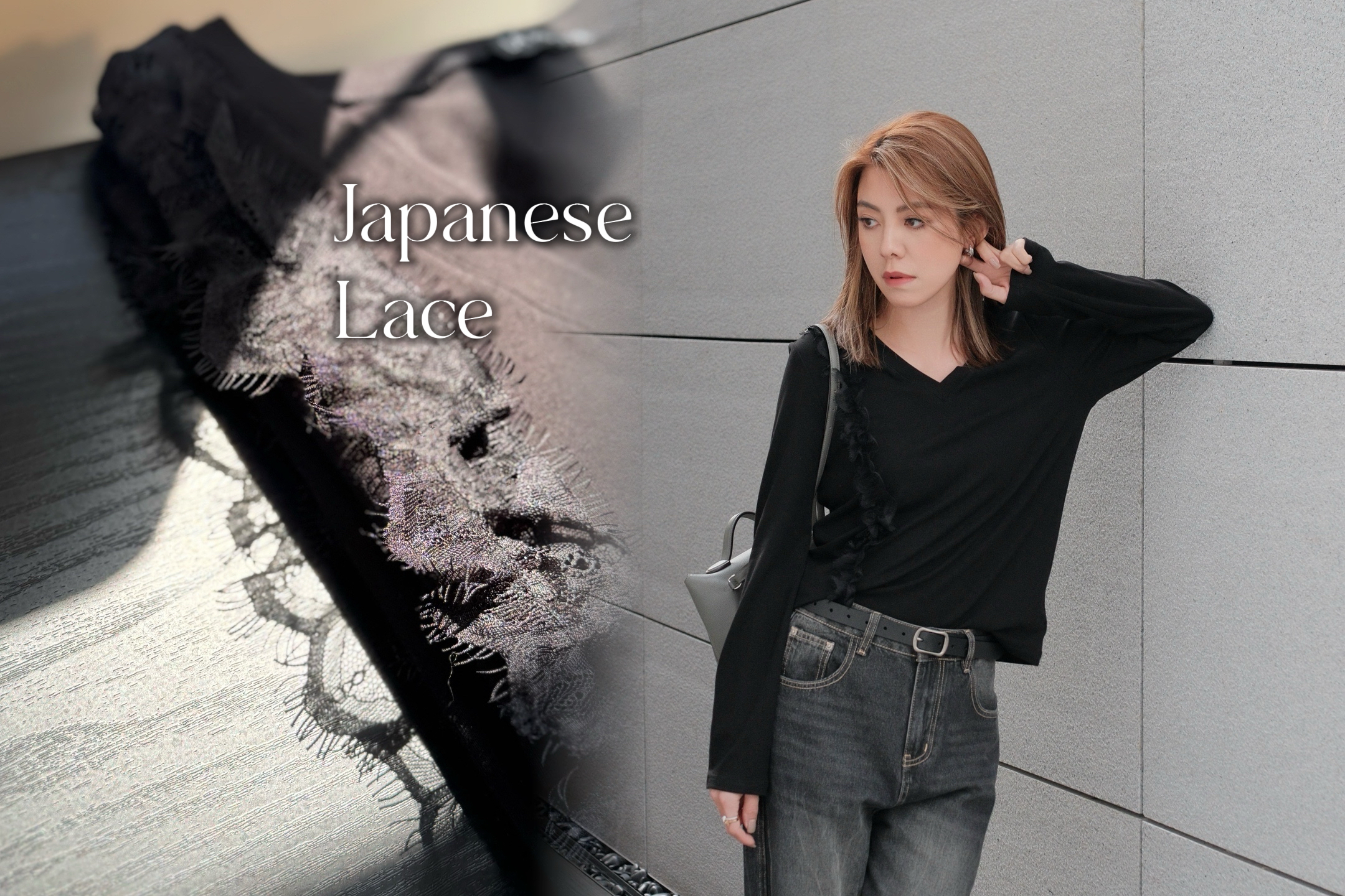 Lace Details V-Neck Long Sleeve Tee_TP253L06