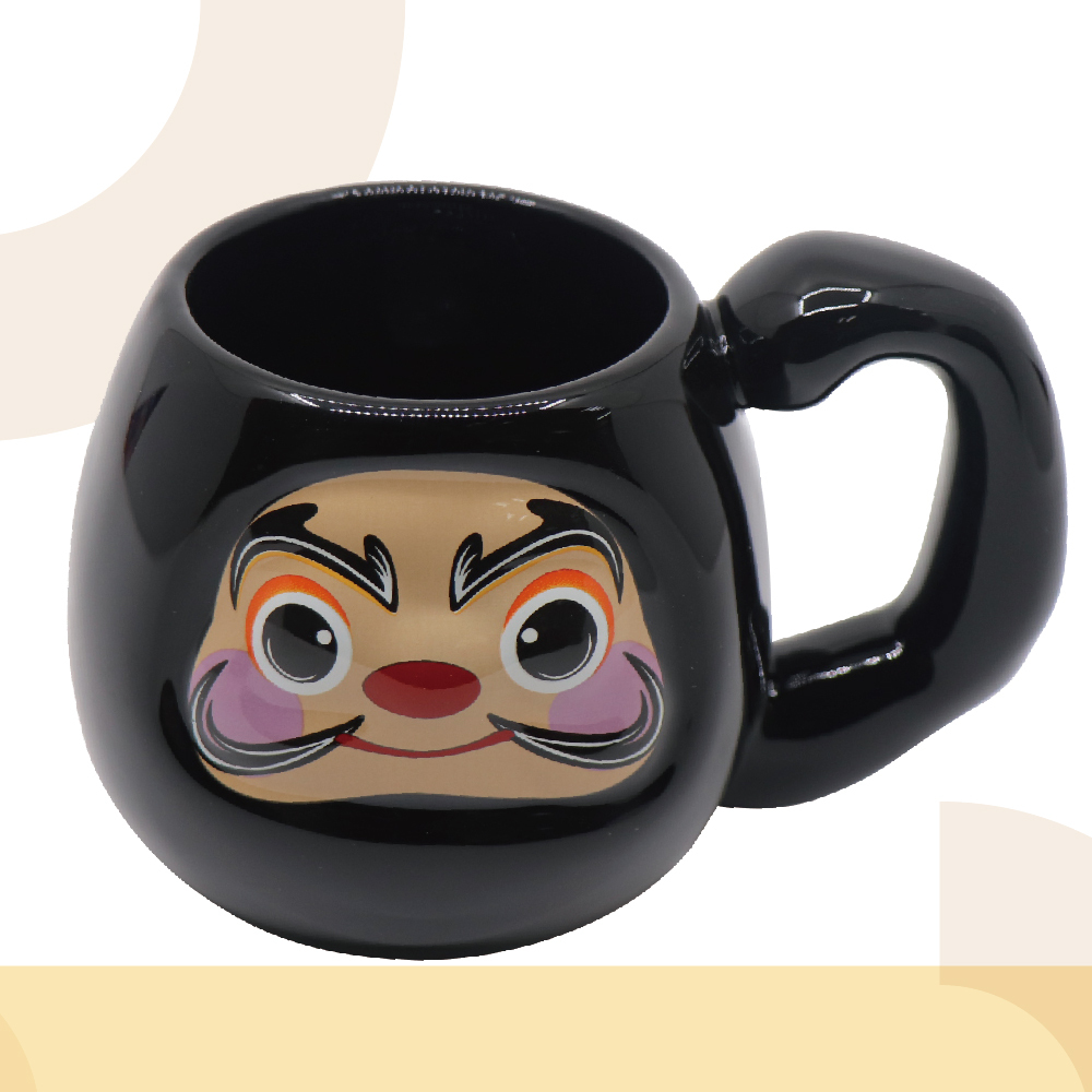 【金石工坊】日系達摩馬克杯/達摩杯- 厄除黑