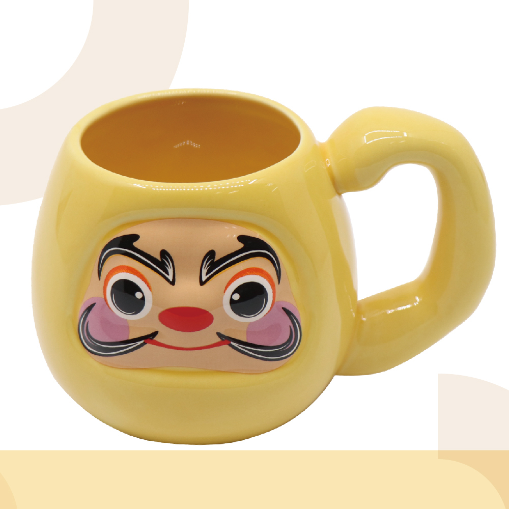 【金石工坊】日系達摩馬克杯/達摩杯- 福滿黃