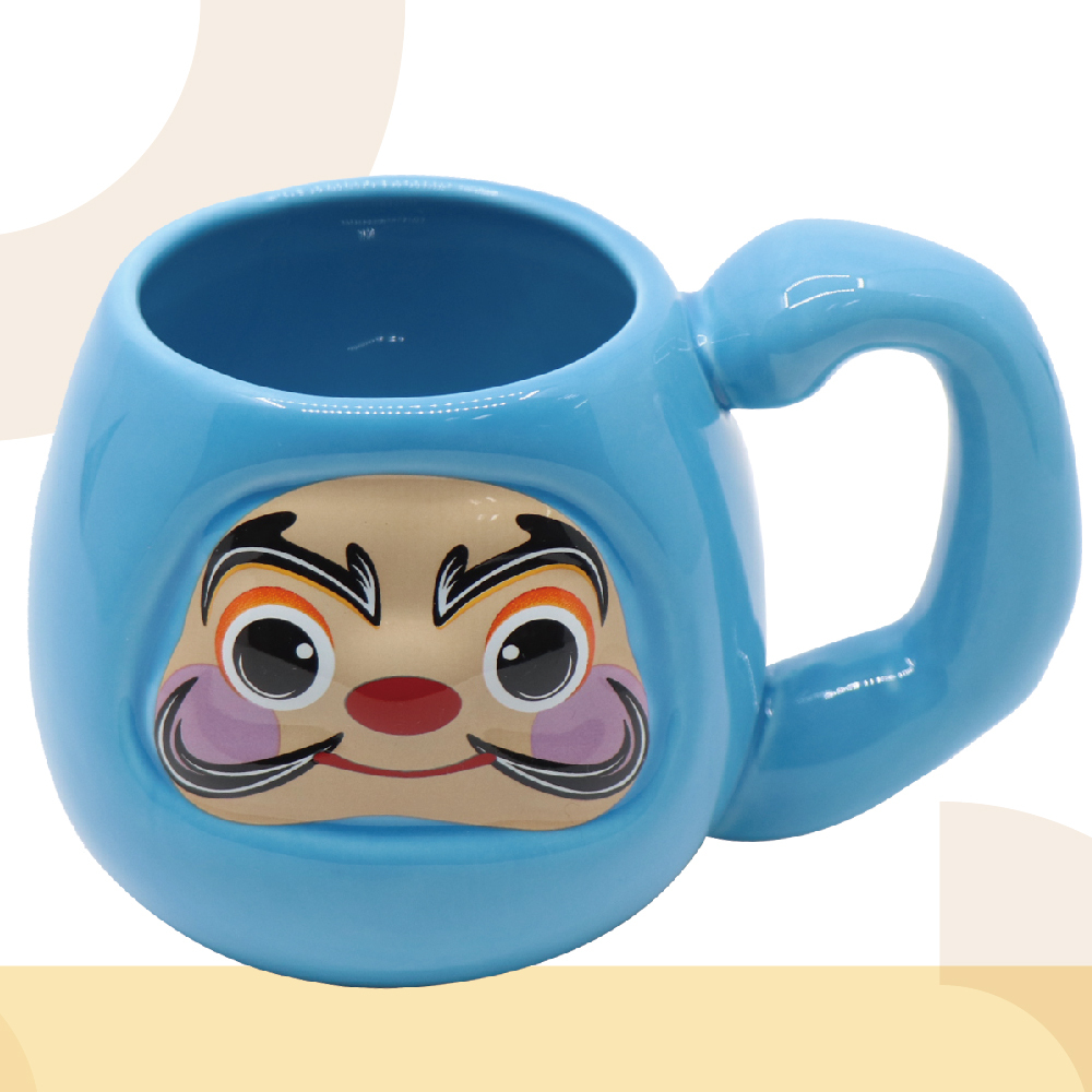 【金石工坊】日日系達摩馬克杯/達摩杯- 元氣藍