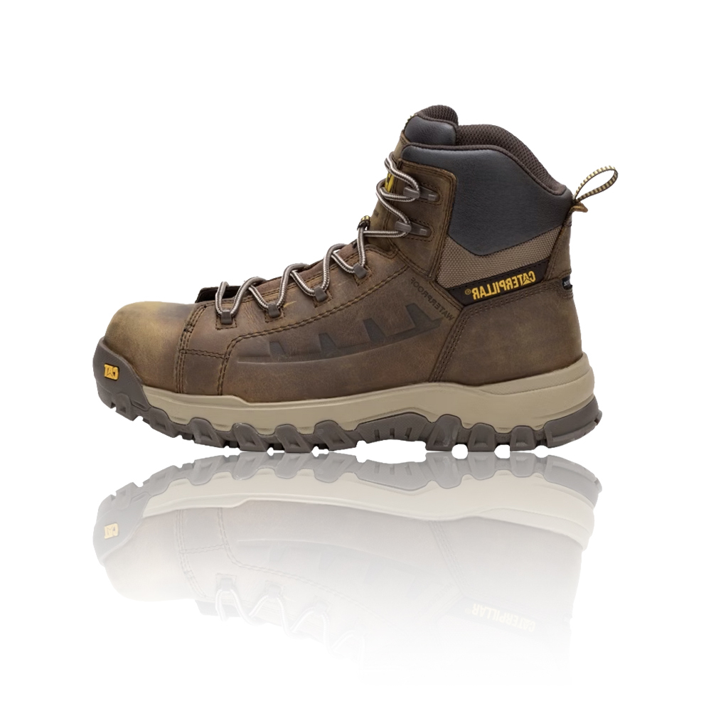 CAT CA726048 防水真皮中筒靴 百搭棕