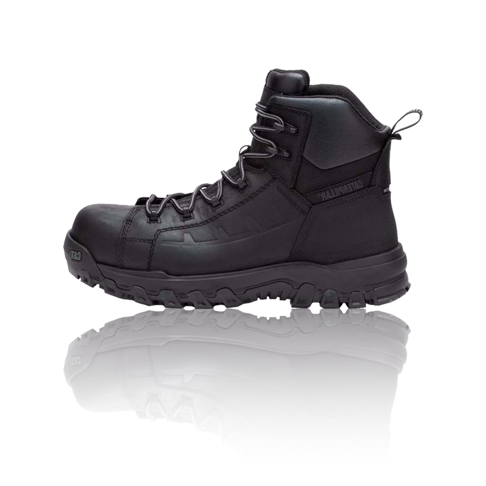 CAT CA726046 防水真皮中筒靴 百搭黑