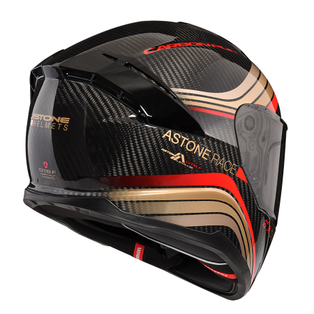 ASTONE GT6F 彩繪 YA1 紅金 全罩 E.Q.R.S快拆設計 雙鏡片 碳纖維 輕量