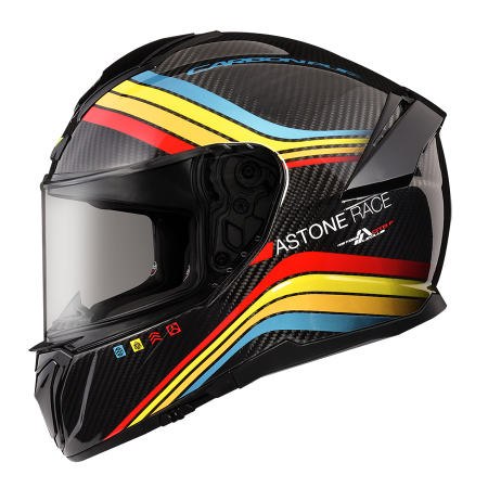 ASTONE GT6F 彩繪 YA1 黃藍 全罩 E.Q.R.S快拆設計 雙鏡片 碳纖維 輕量