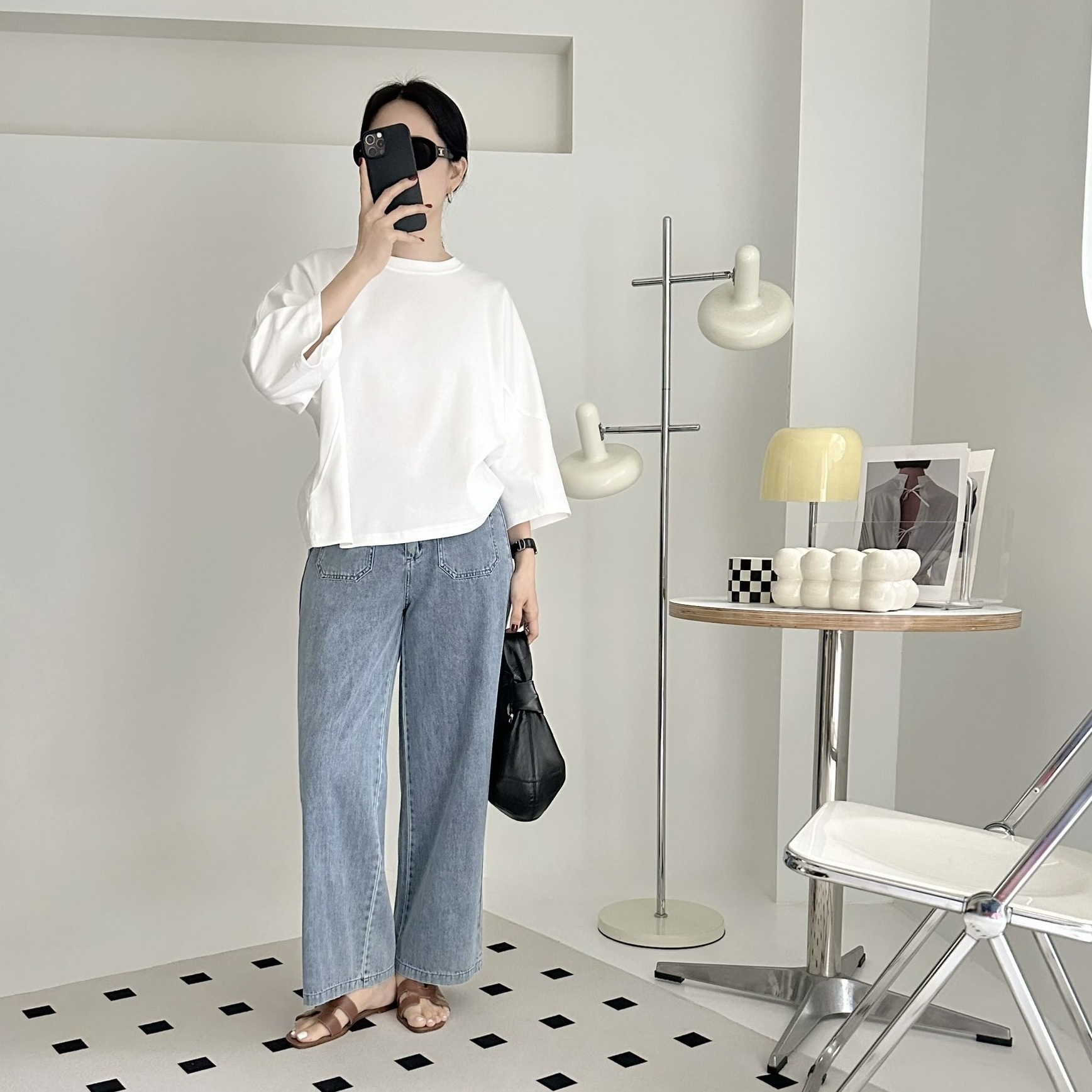 【BONNIE】多色~淨色蝙蝠袖TOP