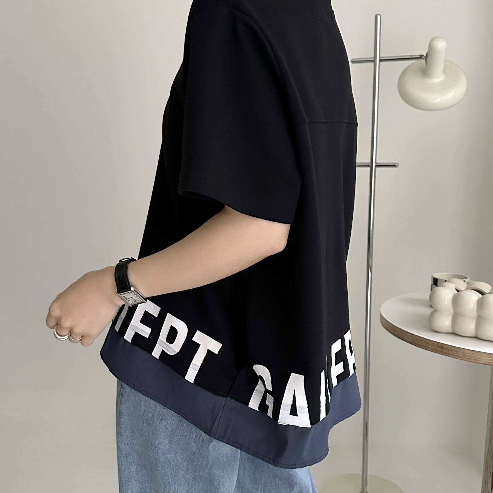 【BONNIE】腳拼布半英文字TOP