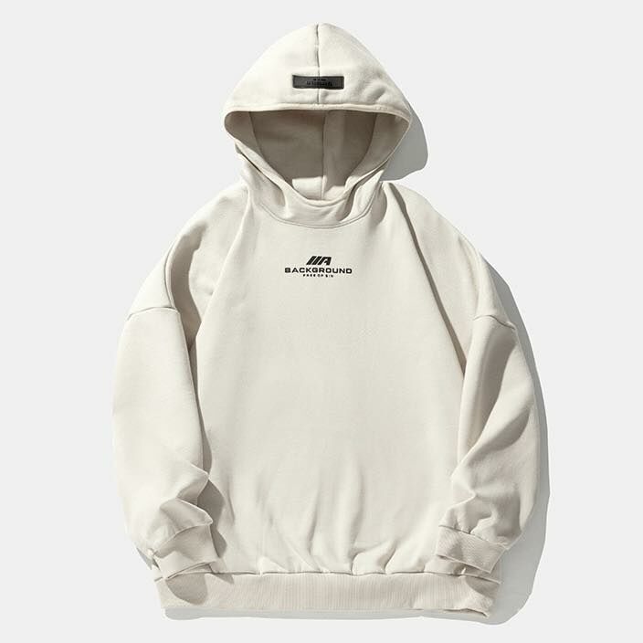 特價出清NATURE 米白 半高領帽T 350g重磅布料