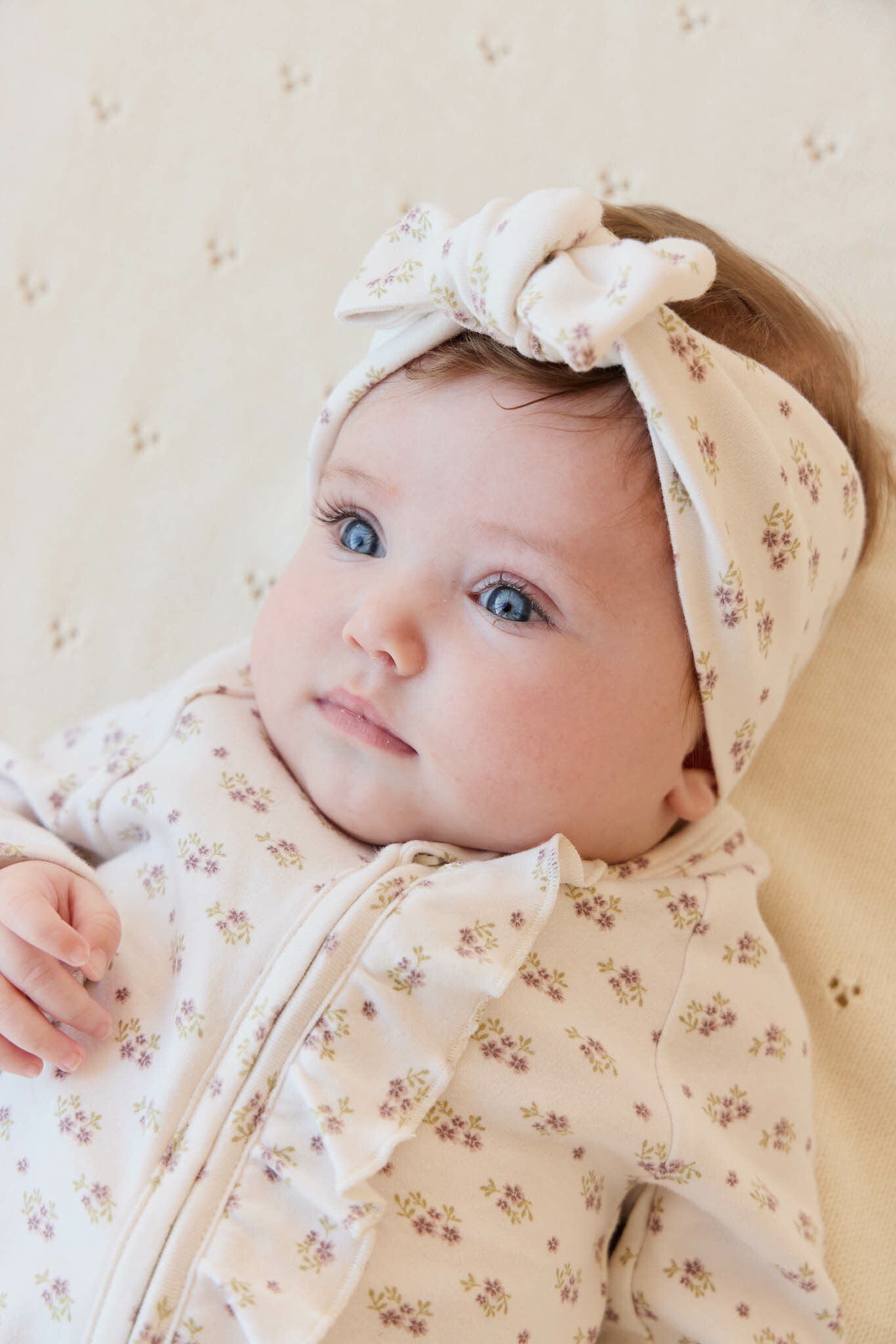【預購】JAMIE KAY - Organic Cotton Headband（Rose Floral Pink）