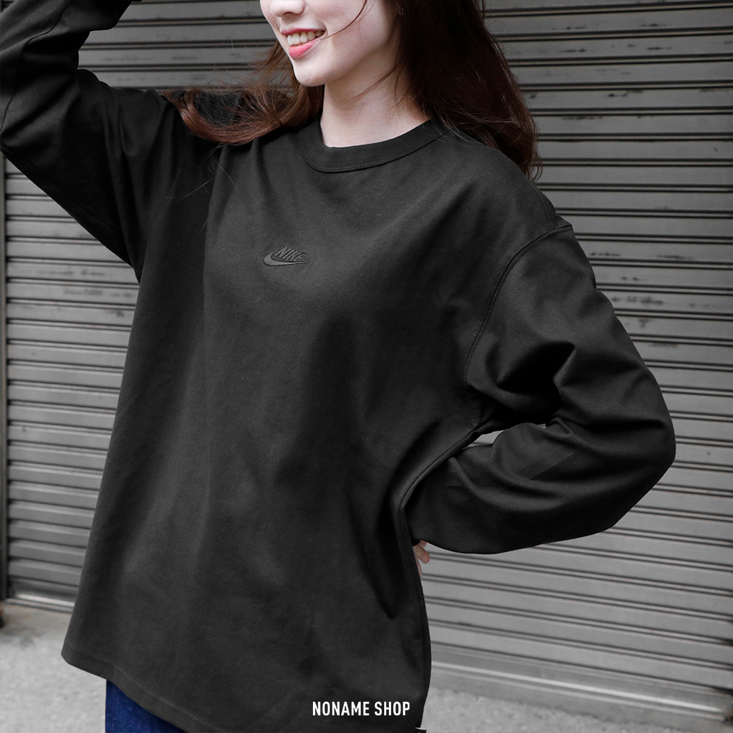 NIKE Sportswear Premium ESSENTIALS 刺繡 字勾 長袖 三色 (男款)