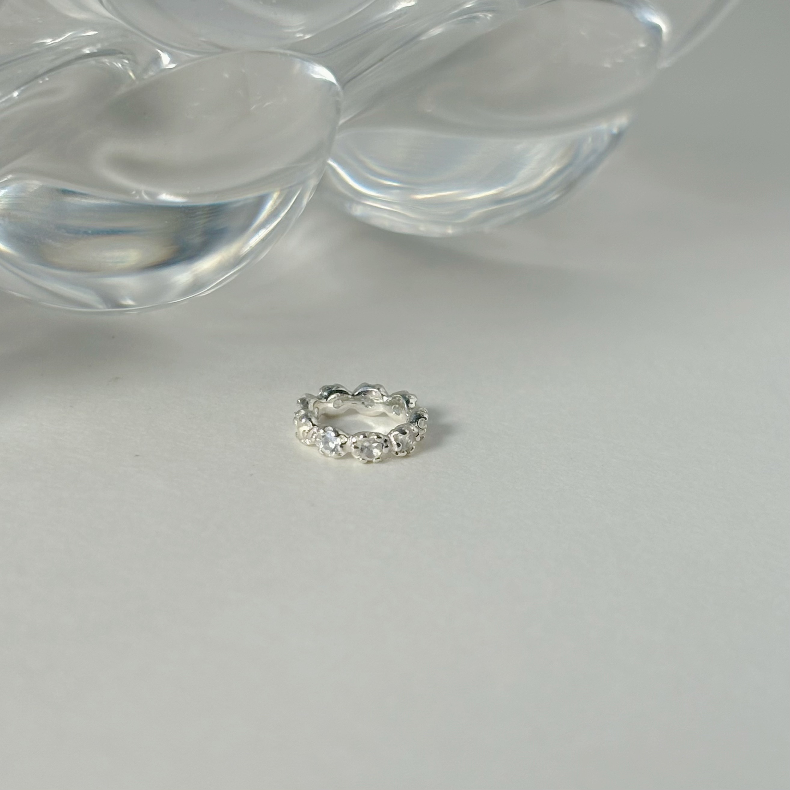 整圈小花月光石圈圈串飾