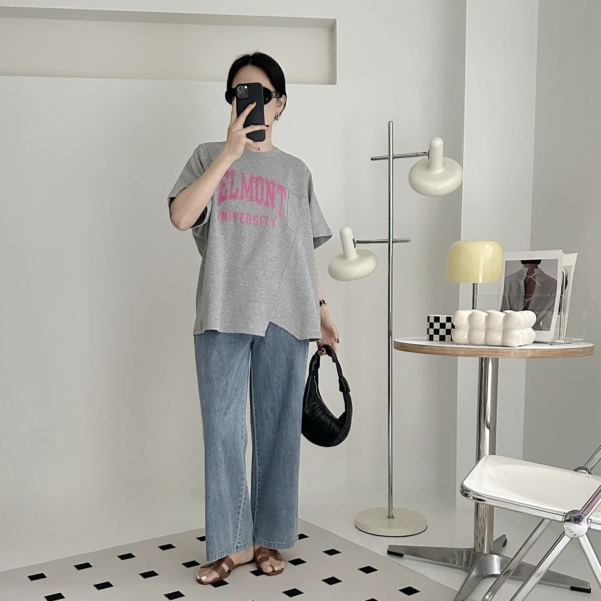 【BONNIE】印英文字半袋TOP