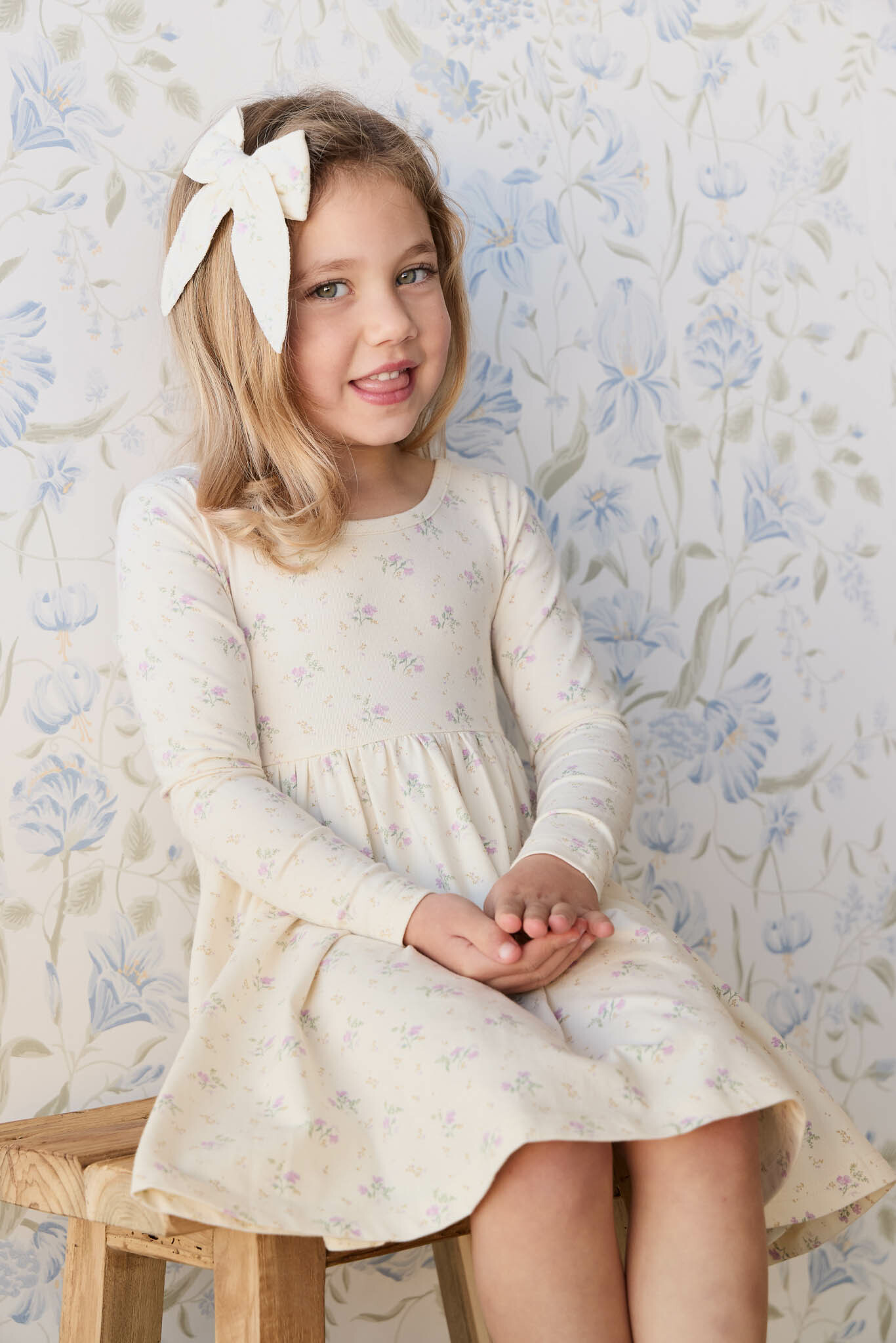 【預購】JAMIE KAY - Organic Cotton Bow（Thelma Orchid）