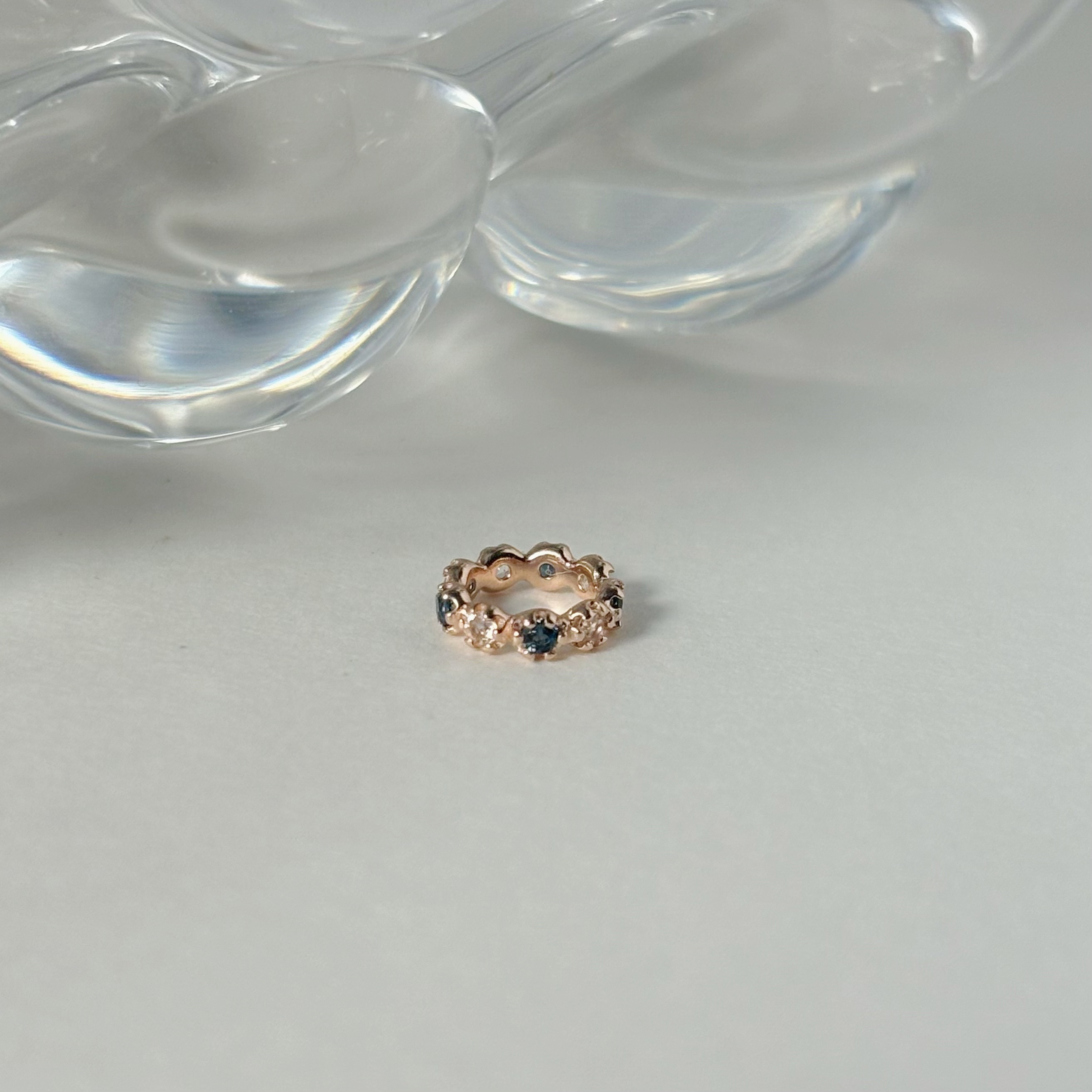 整圈小花倫敦白托帕石圈圈串飾