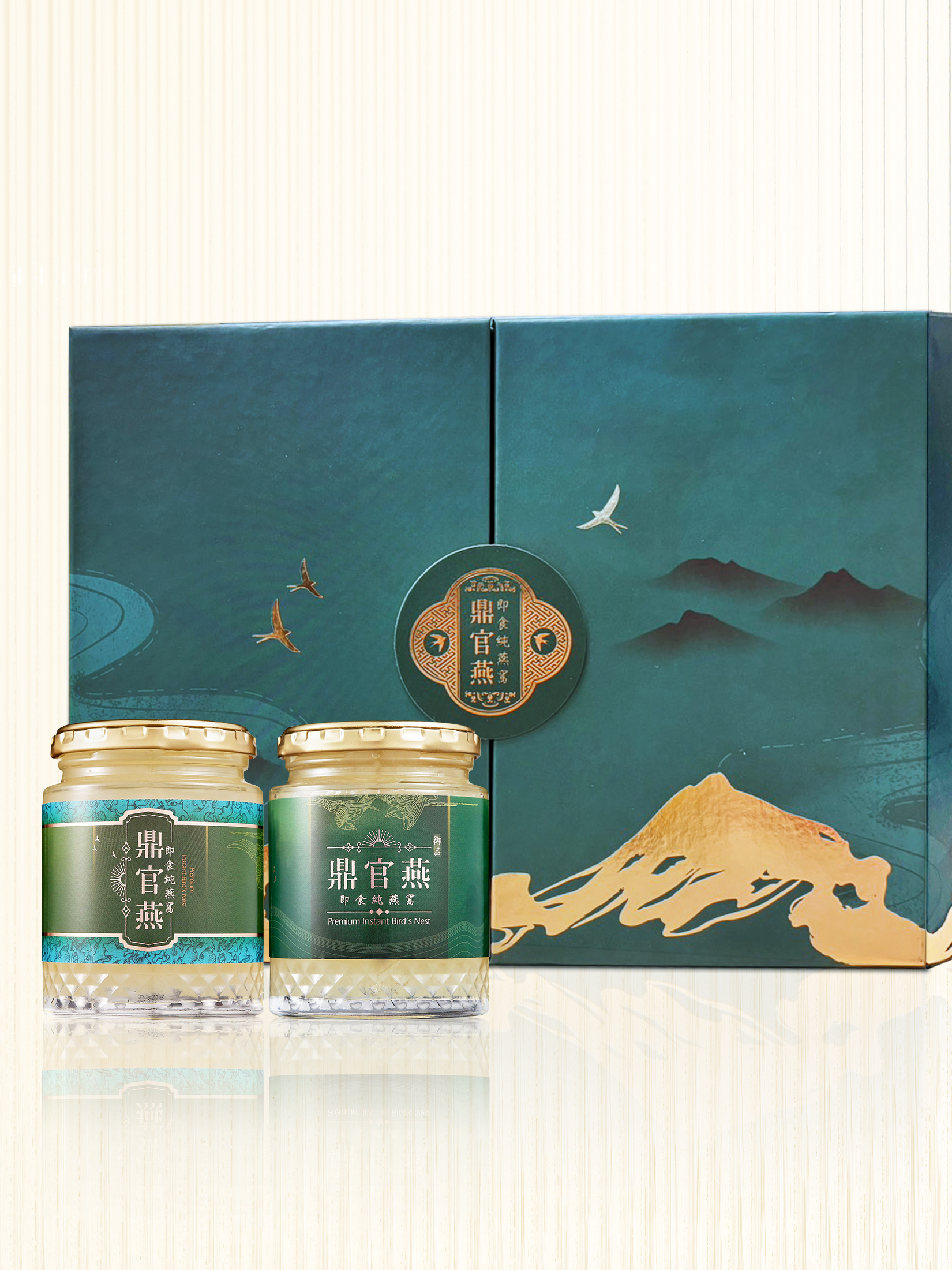 【鼎官燕】即食純燕窩-奢華二入禮盒｜山行（240g×2入）